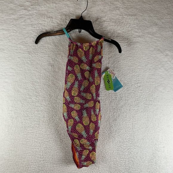 Speedo Swimsuit Womens 28 Pineapple Stretch Tie Back Endurance‎ One Piece 8081 - Picture 1 of 6